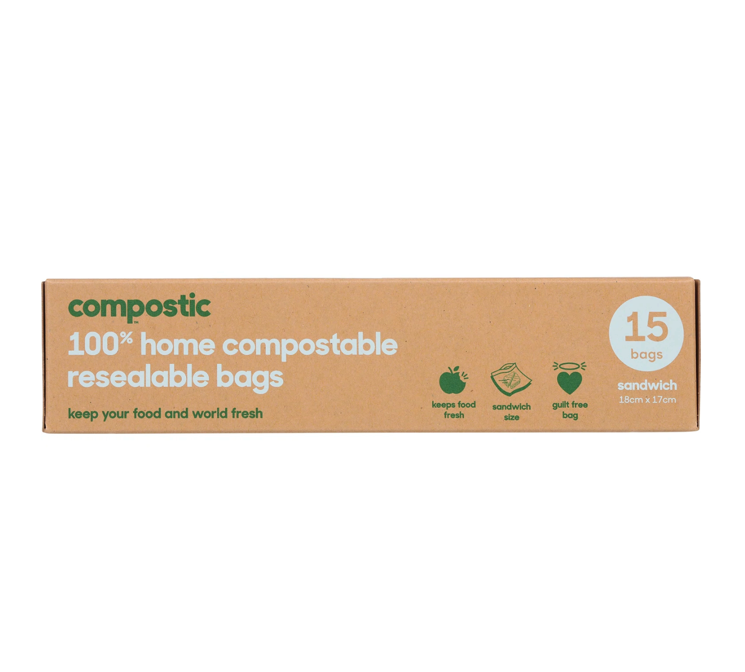 Compostic Bolsas reutilizables con cierre sandwich compostables